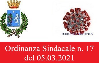 AVVISO PUBBLICO - Ordinanza Sindacale n. 17 del 5.3.2021 